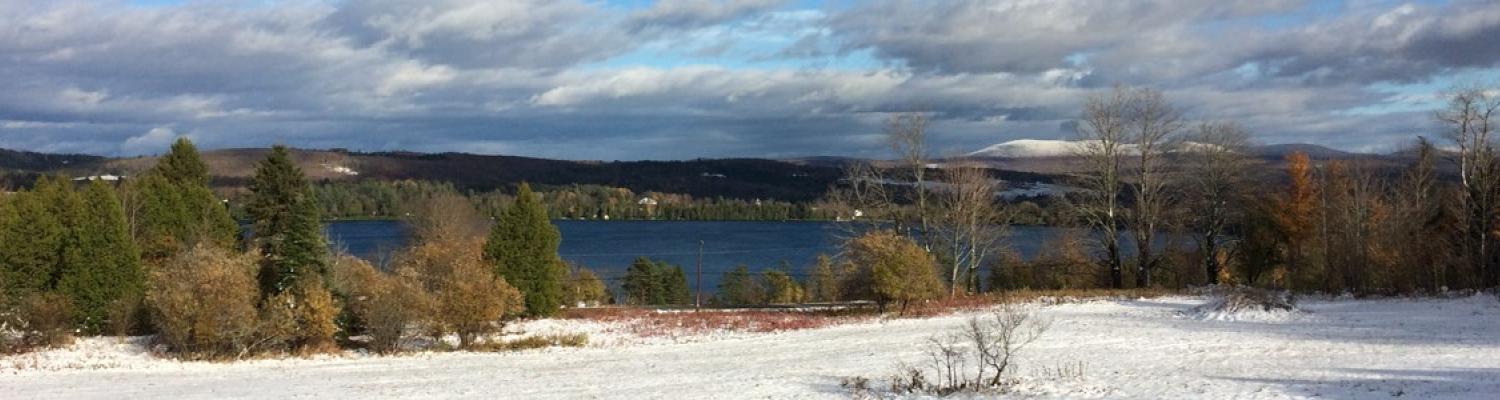 Photo of lake at winter time